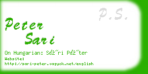 peter sari business card